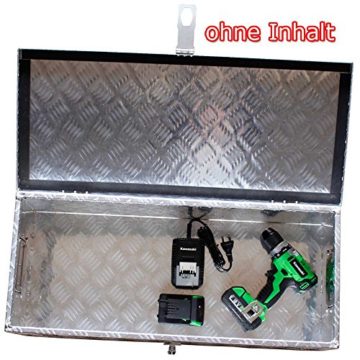 Alu Transportbox TB 55 Alukiste Maße 74,5 x 32 x 25 cm WD Tools Alubox abschließbar inkl. Schlüssel Werkzeugkiste 55 l Fassungsvermögen Werkzeugbox Gurtkiste Aluminium - 8