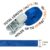Amazon Basics – Spanngurte mit Ratschenschloss, 6 m lang, 25 mm breit, Belastbarkeit 800 kg, entspricht DIN EN 12195-2, Blau, 10 Stück - 2