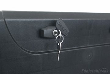 Blackit L - 750 x 300 x 355 mm + Montagesatz MON4002 Edelstahlhaus, Deichselbox mit 2 Schlösser, Werkzeugkasten für Anhänger Staukiste 50 ltr Anhängerbox, Daken B50-2 - 5