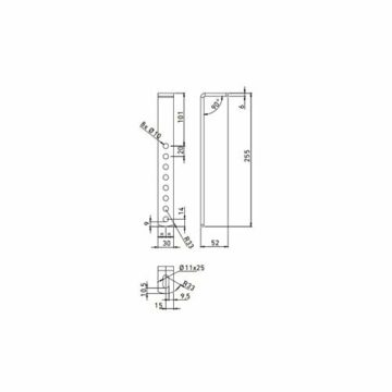 Deichselbox Daken Blackit L 750x300x355mm inkl. Vertikal Halter Werkzeugkasten Anhänger Staukiste - 4
