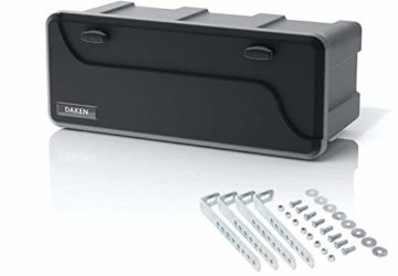 Deichselbox Daken Blackit L 750x300x355mm inkl. Vertikal Halter Werkzeugkasten Anhänger Staukiste - 1