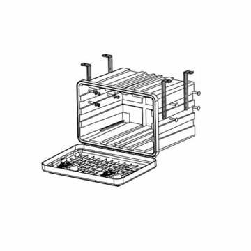 Deichselbox Daken Blackit L 750x300x355mm inkl. Vertikal Halter Werkzeugkasten Anhänger Staukiste - 5