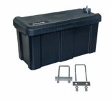 Deichselbox mit Schloss inkl. U-Bügel Halter, Werkzeugkasten für Anhänger Staukiste 23 ltr Anhängerbox, Daken B23-1+MON4002 - 1