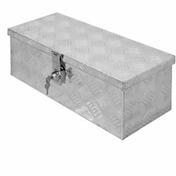 ECD Germany Alu Werkzeugkasten 57 x 22 x 19 cm - abschließbar - Werkzeugkoffer Werkzeugkiste Werkzeugbox Alukiste Kiste Alubox Transportbox Transportkiste Deichselbox Truckbox Box - 1