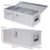 HOMCOM Gerätekasten 76 x 33 x 25 cm Werkzeugkasten Deichselbox Transportbox Alubox Alukoffer Aluminiumkiste Alu Silber - 3