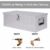 HOMCOM Gerätekasten 76 x 33 x 25 cm Werkzeugkasten Deichselbox Transportbox Alubox Alukoffer Aluminiumkiste Alu Silber - 5