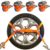 INDUSTRIE PLANET 4 x Spanngurte Autotransport 2000 daN / 2,9m / 35 mm orange Radsicherung Reifengurt Zurrgurte Auto Transport PKW Radsicherungsgurt DIN EN 12195-2 - 1