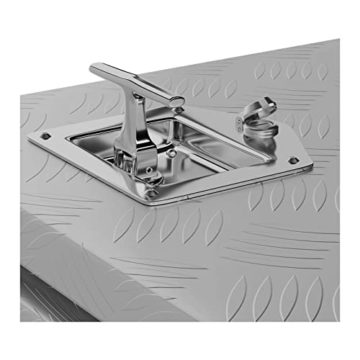 MSW Alubox abschließbar Werkzeugkasten ATB-910 Deichselbox 119 L Transportbox Metallbox mit Deckel Riffelblech 91 x 44,5 x 43 cm Aluminiumbox - 4