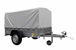 [NEU] Tieflader Garden Trailer 200 KIPP 200x106 cm 750 kg [mit Hochspriegel, Hochplane und Stützrad] - 1