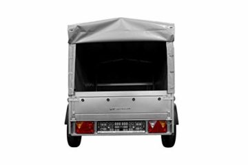 [NEU] Tieflader Garden Trailer 200 KIPP 200x106 cm 750 kg [mit Hochspriegel, Hochplane und Stützrad] - 5