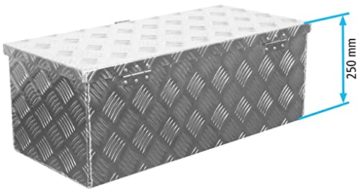 Truckbox D051 Deichselbox, Werkzeugbox, Alu Riffelblech, Alubox, Staukasten, Anhängerkiste - ca. 48 Liter - 4