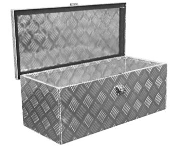 Truckbox D051 Deichselbox, Werkzeugbox, Alu Riffelblech, Alubox, Staukasten, Anhängerkiste - ca. 48 Liter - 1