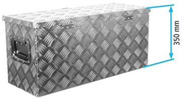 Truckbox D075 Deichselbox, Werkzeugbox, Alu Riffelblech, Transportbox, Alu Transportkiste, Anhängerkiste- ca. 71 Liter - 4