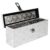 Trucky Truckbox D015 Werkzeugbox Werkzeugkiste Anhängerbox aus Aluminium im Riffelblech-Look, mit Schloss - 2