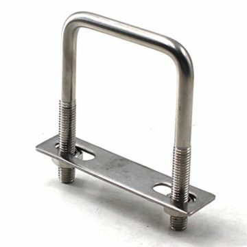 U Bolzen M8 x 60 x 120 mm, quadratisch, 304 Edelstahl, 2 Stück - 2