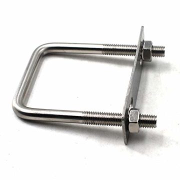 U Bolzen M8 x 60 x 120 mm, quadratisch, 304 Edelstahl, 2 Stück - 3