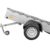 UNITRAILER Anhänger, verzinkt, 200 x 125 cm, Garten Trailer 201 Kipp [mit Stützrad und flacher Abdeckplane, grau] - 8