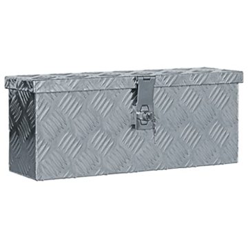 vidaXL Aluminiumkiste Silbern Alubox Aluminiumbox Transportkiste Alukoffer - 1
