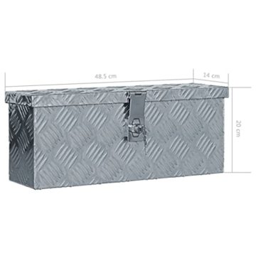 vidaXL Aluminiumkiste Silbern Alubox Aluminiumbox Transportkiste Alukoffer - 4